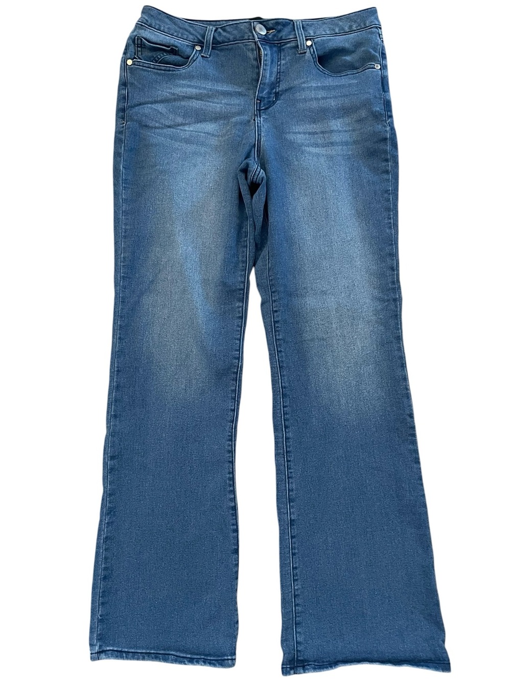 1822 Denim Straight Leg Jeans in Medium Blue Wash - Picture 2 of 6